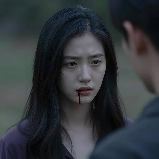 Somber Portrait of a Young Woman