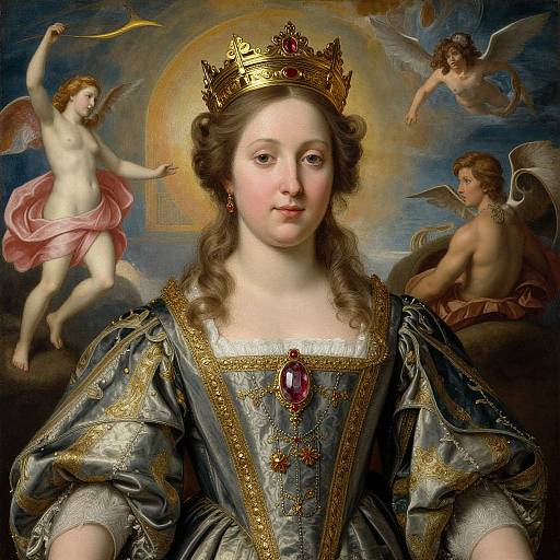 Opulent Bronzino-Style Woman Portrait