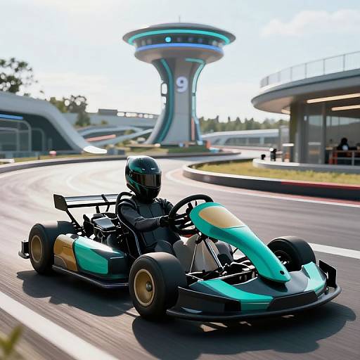 Futuristic High-Tech Karting Circuit