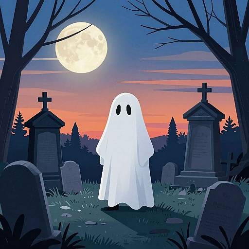 Ghostly Graveyard at Twilight