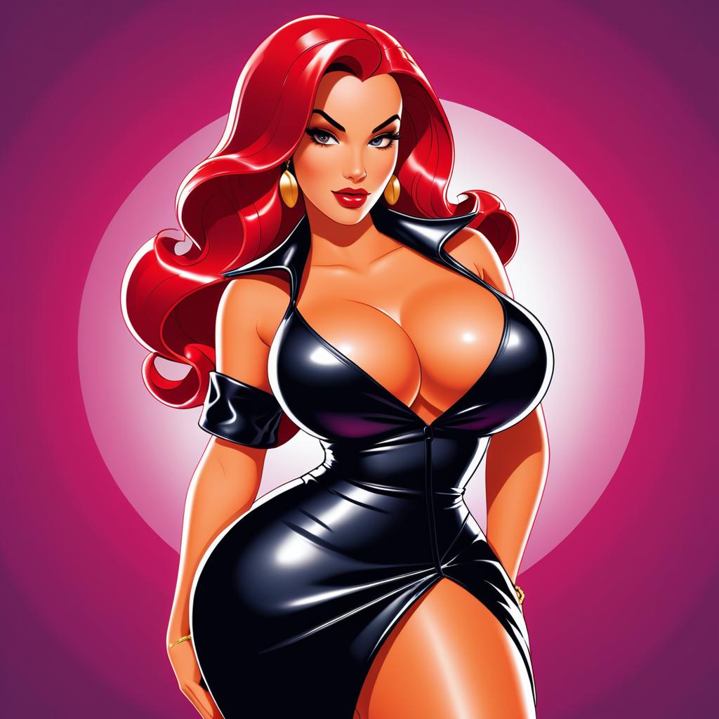 Hip-Hop Jessica Rabbit Vector Illustration