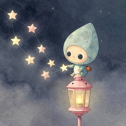 Twilight Lantern: Storybook Alien Untangling Stars