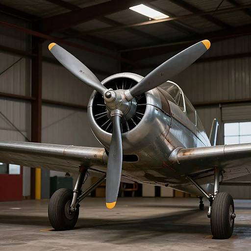 Hyperrealistic P35 Bonanza in Hangar