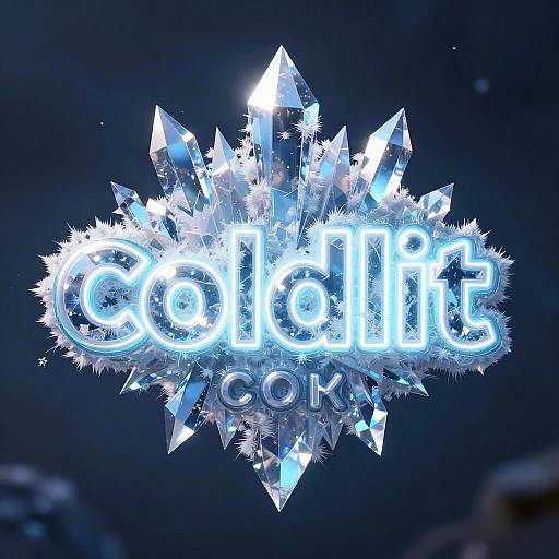 Glowing Icy Crystal Logo Design