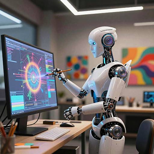 Futuristic Robotic Artist Studio