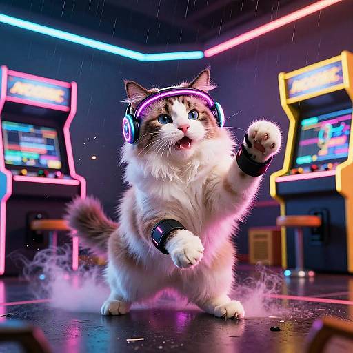 Fluffy Ragdoll Cat Arcade Champion