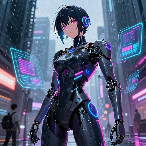 Futuristic Cyberpunk Anime Scene