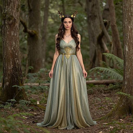 Woman in Woodland Fairy Costume
