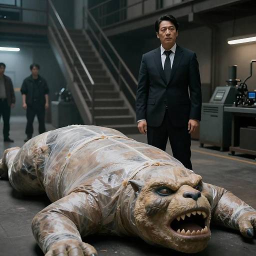 Mysterious Man in Dark Suit