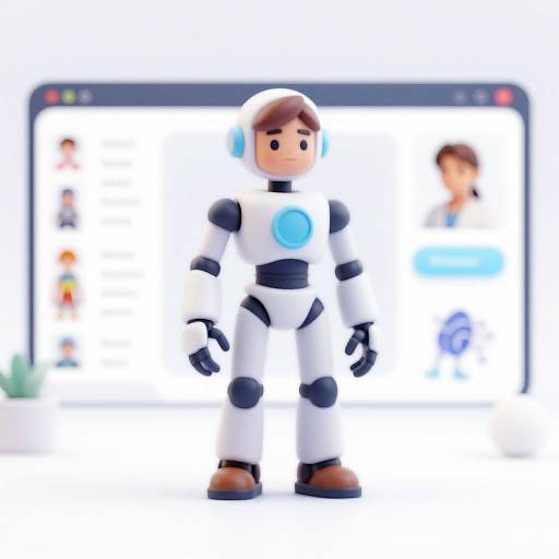 Photograph of a LEGO astronaut figure with white and black spacesuit, brown helmet, and blue chest emblem, standing in front of a blurred computer screen