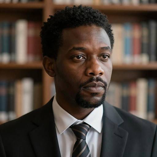 Serious Black Man in Elegant Attire