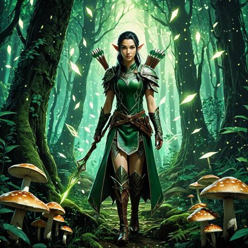 Elven Ranger in Enchanted Forest