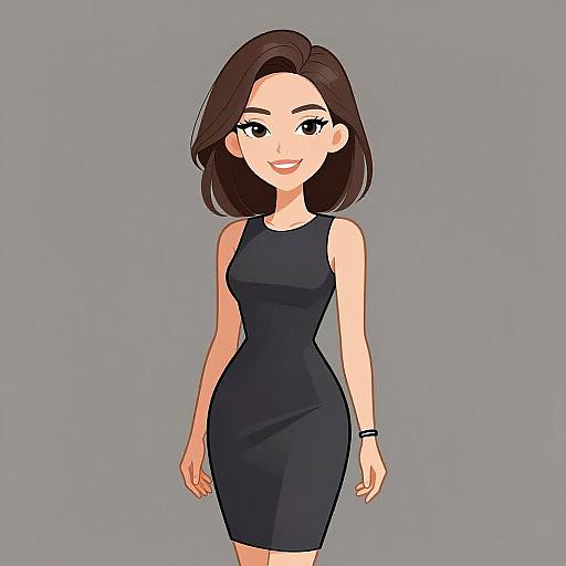 Chic Woman in Nude Bodycon Dress