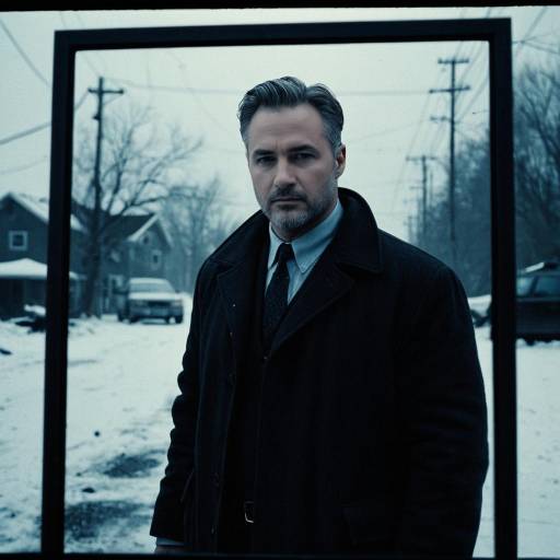 Dramatic Crime Scene Investigator Portrait in Winter