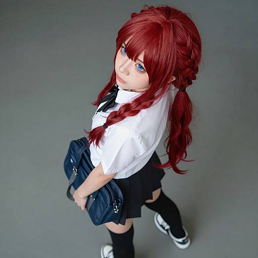 Teen Girl in Serafuku Looking Back