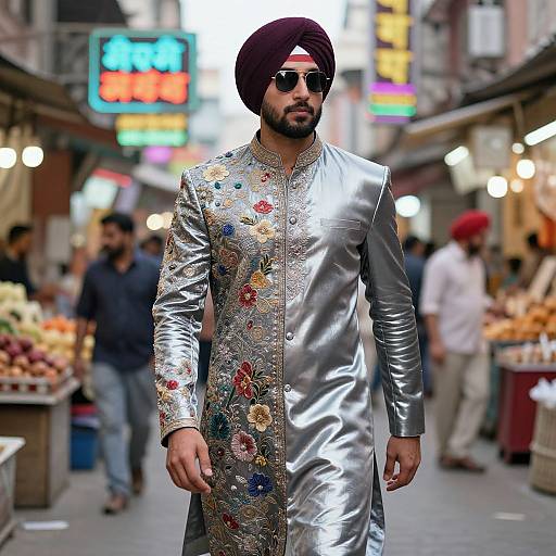 Futuristic Gemini Punjabi Suit Design