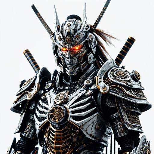Futuristic Cyborg Samurai Warrior