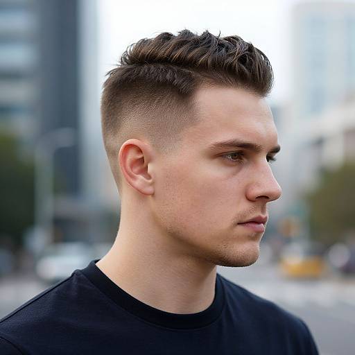 Fit European Man in Modern Cityscape