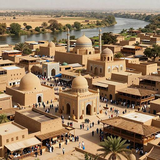 Bustling City of Songhai Empire