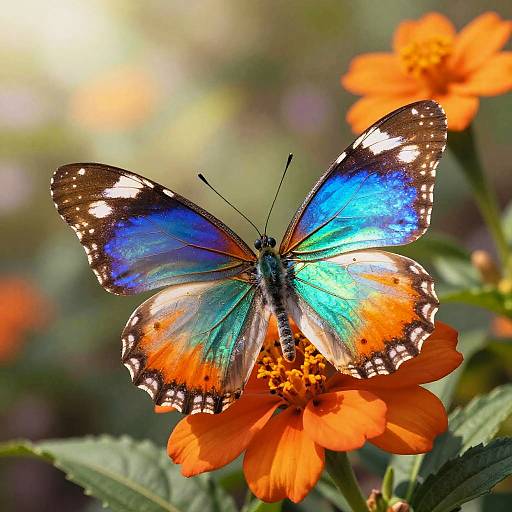 Vibrant Tropical Butterfly Illustration