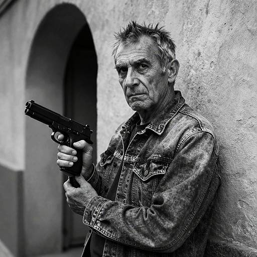 Intense Portrait of an Elderly Man