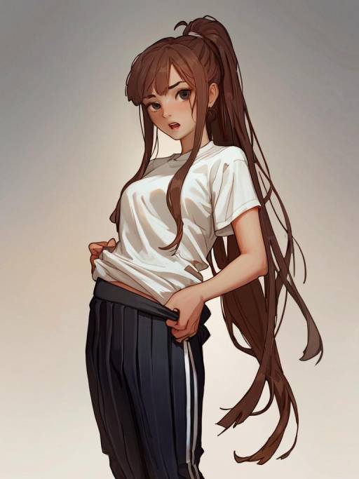 Stylish Alternate Outfit with Long Hair