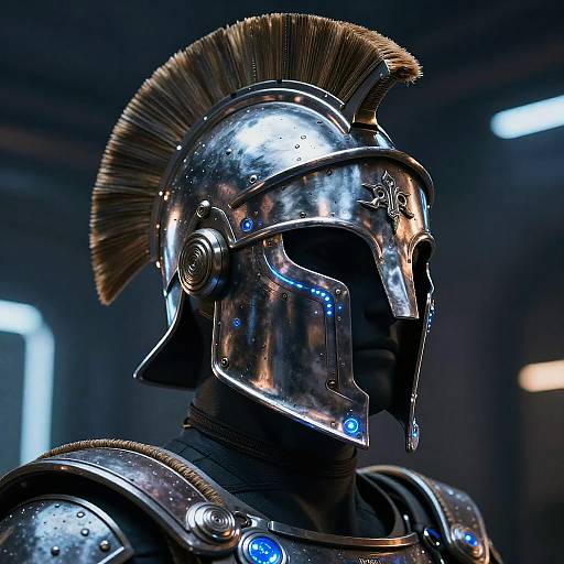 Futuristic Sci-Fi Roman Retiarius Helmet