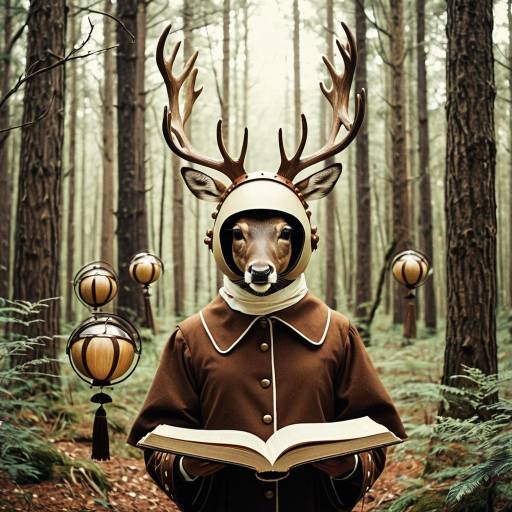 Surreal Deer Storyteller in Forest Surreal Deer Storyteller in Forest