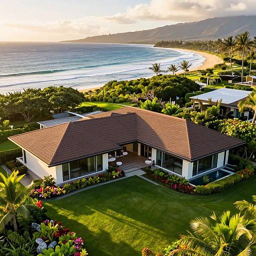 Luxurious Maui Oceanfront Estate Aerial