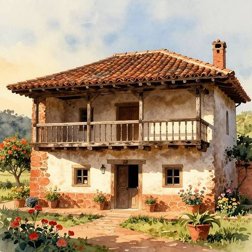 Vintage Farmhouse with Terracotta Roof