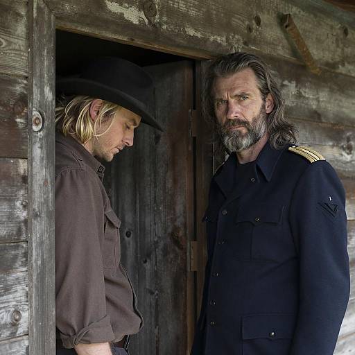 Men in a Rustic Cabin Setting