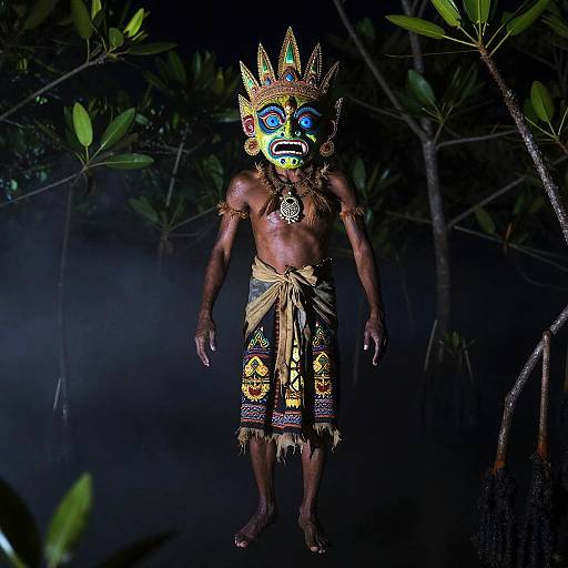 Legless Barong Spirit in Misty Mangrove