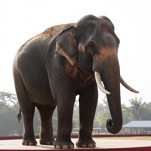 Dramatic Elephant Portrait with Backlight