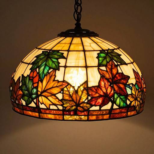Vintage Tiffany Autumn Leaf Lampshade