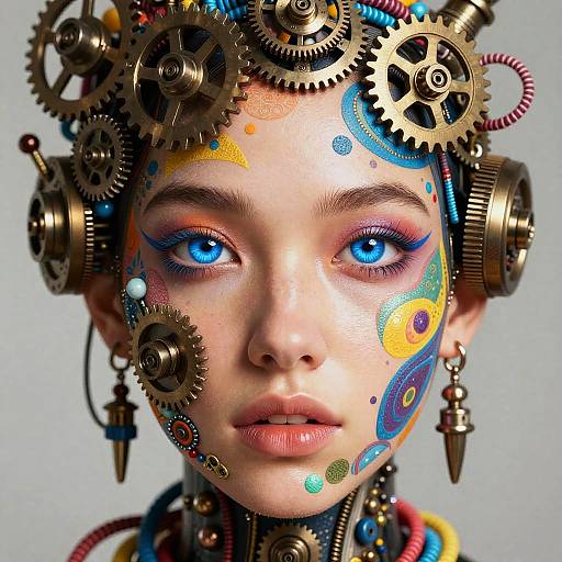 Hyper-Realistic Steampunk Woman Portrait