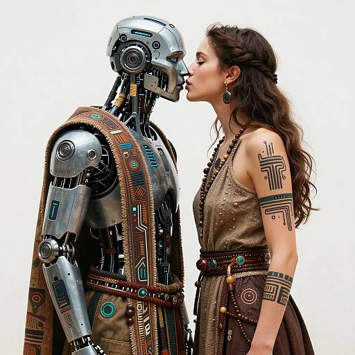 Cybernetic Tribal Lovers Portrait