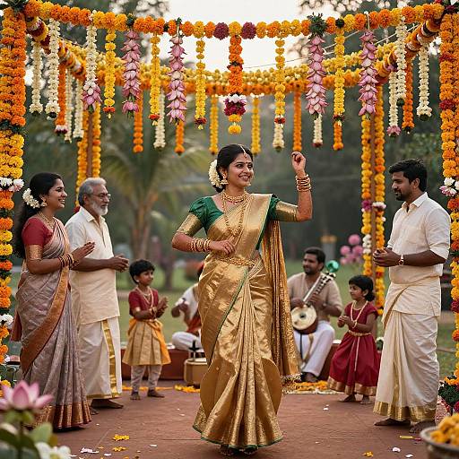 South Indian Marigold Wedding Dance