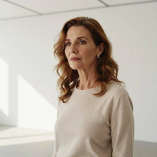 Minimalist Editorial Portrait in Gallery