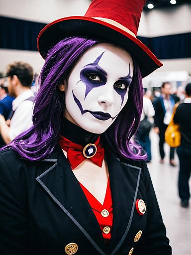 Woman in Facilier Cosplay at Convention