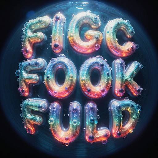 Futuristic Fish Eye Typography Design