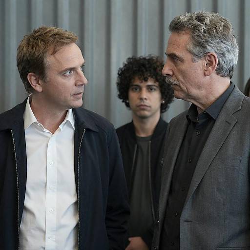 Intense Conversation Between Two Men in Industrial Setting