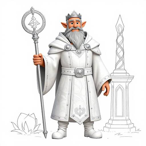 Kindhearted Elven Senator Coloring Sheet