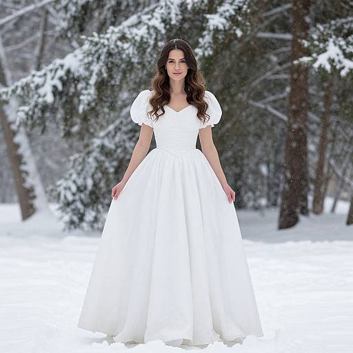 Woman in Snow White Dress
