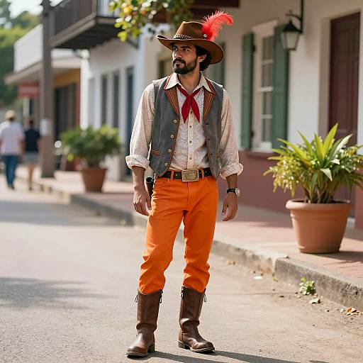 Photorealistic Redneck Party Costume Portrait