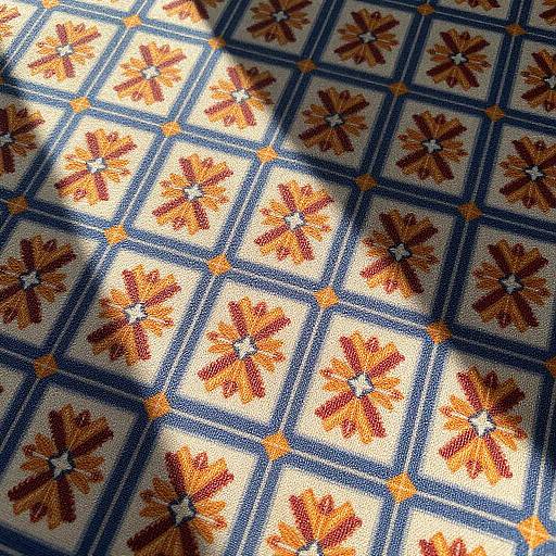 Vibrant Damier Pattern on Fabric