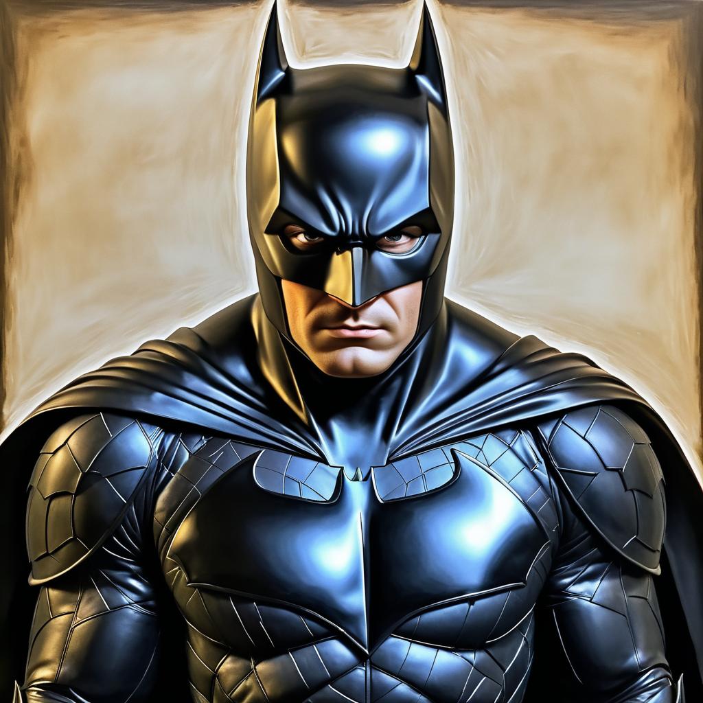 Classic Batman Portrait in Da Vinci Style