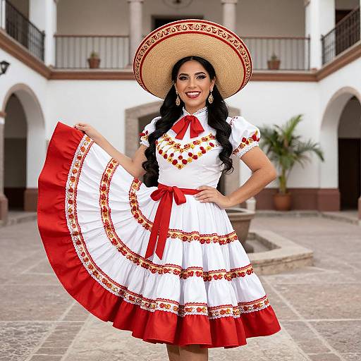 Female Mexican Wrestler Costume Pose