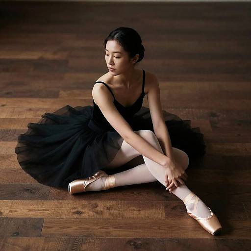Elegant Dark Ballerina Pose