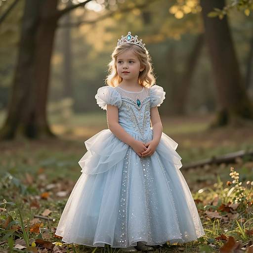 Whimsical Princess Portrait in Enchanted Forest