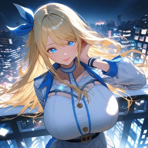 Aesthetic Anime Night Cityscape Portrait